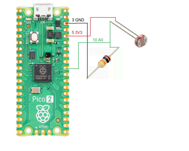 Circuito com uso de resistor LDR